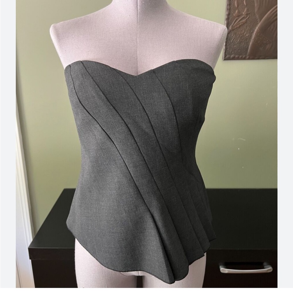 NWT Trina Turk Dark Grey Bustier Size 6